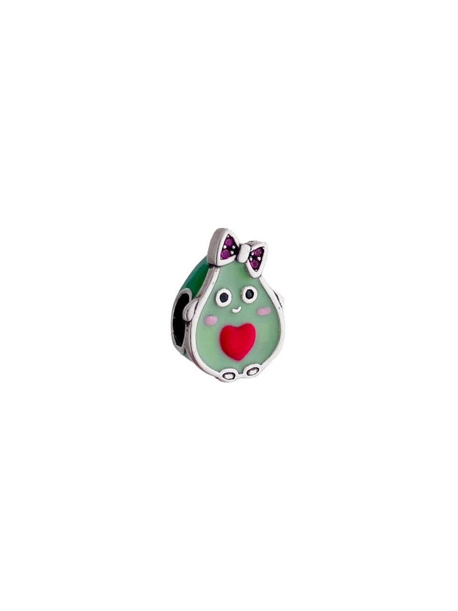 Charm Aguacate con Moño y Corazón
