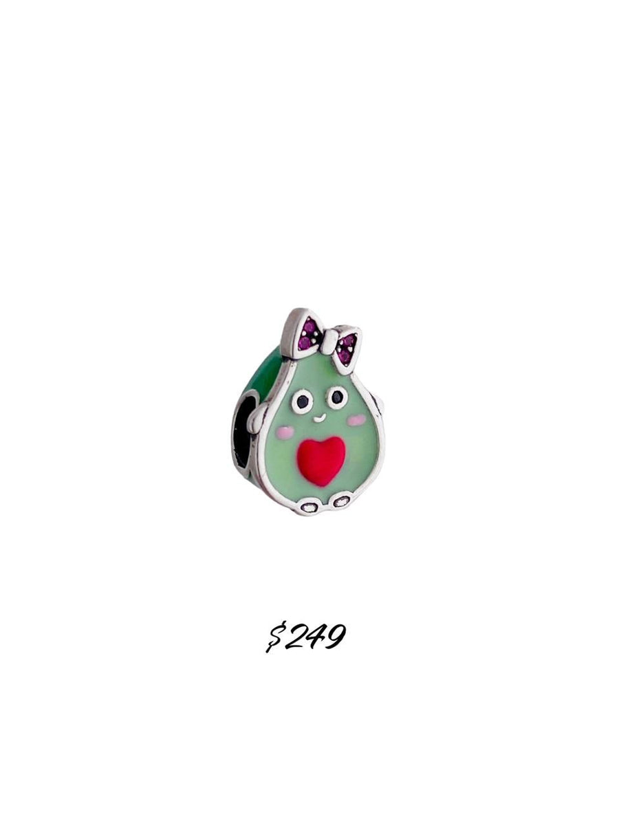 Charm Aguacate con Moño y Corazón